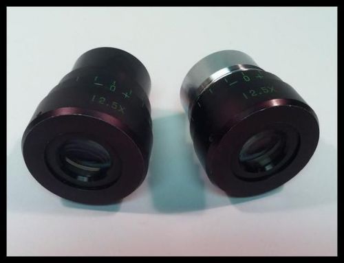 Set of 2 Topcon 12.5x Eyepieces for SL-5D Slit Lamp &amp; Others30mm&amp;31.5mm Diameter