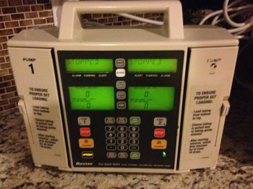 Baxter flo-gard 6301 dual chamber infusion pump works well used for sale