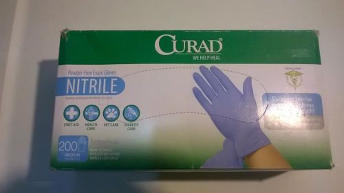 Curad Medline Powder Free Nitrile Exam Glove Medical Quality Medium 200
