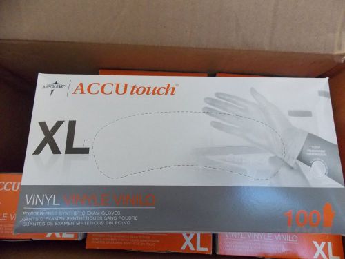 medline ACCU touch VINYL POWDER-FREE SYNTHETIC EXAM GLOVES, size XL