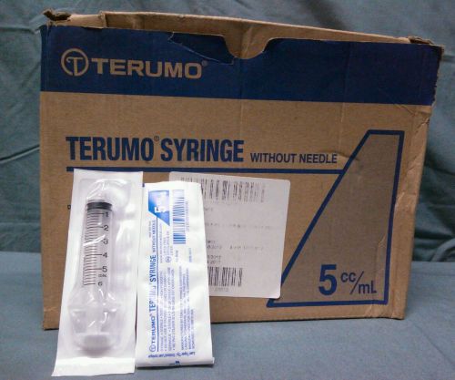 1 Box of 100 Terumo 5mL/cc Luer Lock Tip Syringes SS-05S EXP. 2017-04