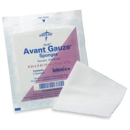 Medline gauze sponge - 4 ply - 3&#034; x 3&#034; - 200/box - white (non25334) for sale