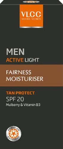 Vlcc men active light fairness moisturiser tan protect for sale