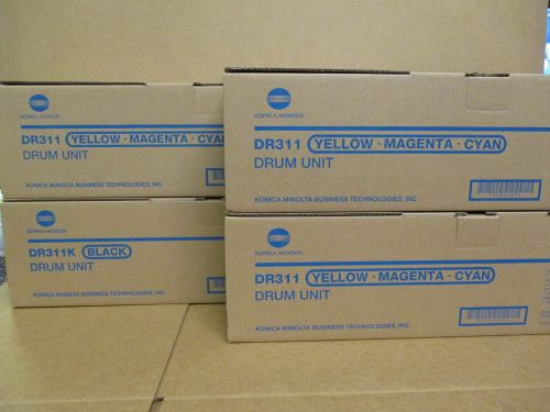 4 Konica Minolta Drum Units Bizhub C220 C280 C360 3 Color DR311 C,M,Y A0XV0TD 1