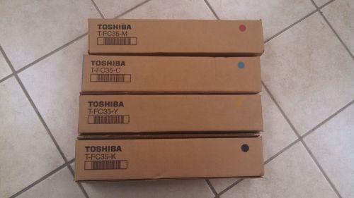 New Genuine Toshiba Toner Cartridges  T-FC35 Cyan Magenta Yellow Black