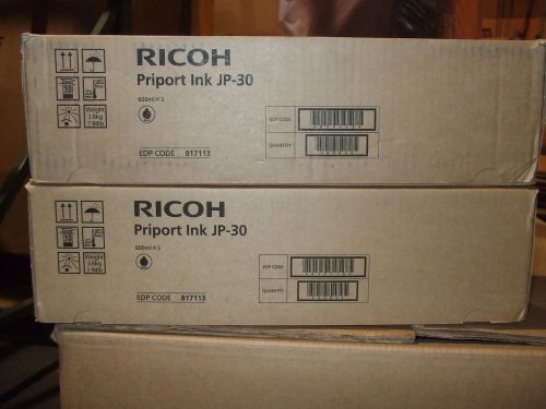 2 CASES RICOH PRIPORT INK JP-30 ITEM # 817113