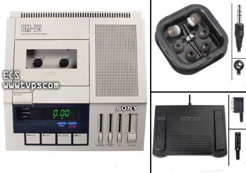 Sony bm-75 standard cassette transcriber - pre-owned bm75 for sale