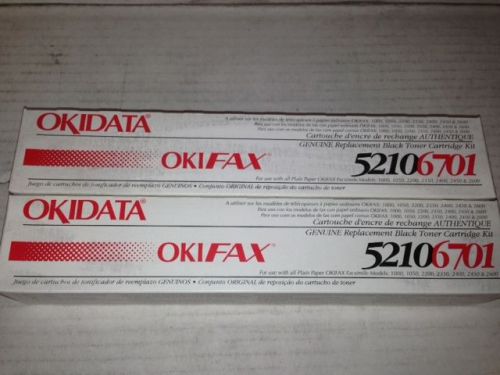 LOT OF 2: OKI Fax 52106701 Black Toner Cartridge 5300/5400/5600 Series      F56