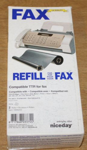 2 Rolls Compatible PHILIPS PFA301, Refill/Fax Rolls 1994200 Thermal Ribbon, Z1C