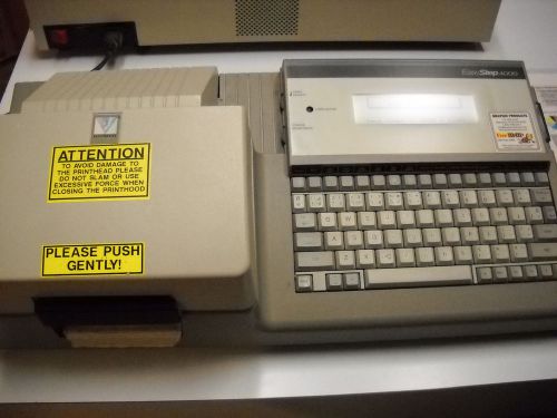Easy Step 4000 Labeler Great condition w/2 power cards :bar codes and symbols 1