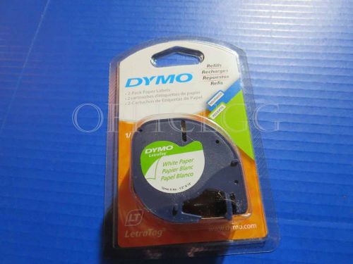 Dymo 10697 1/2 In. Labelmaker Paper Tape, White, Pack/2