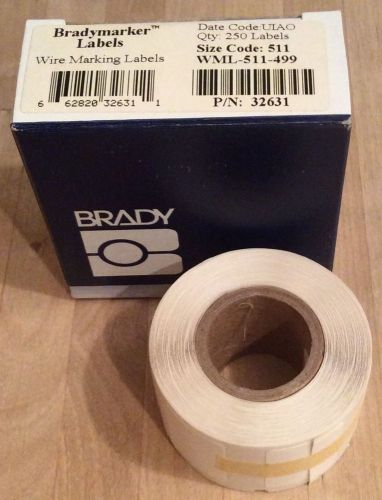 Brady LS2000 Bradymarker Wire Marking Labels WML-511-499 P/N: 32631 NEW !