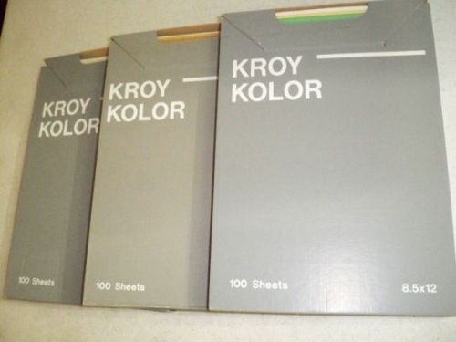 KROY KOLOR METALIC COATING ON YOUR COPIES ( 1 box 100 sheets 1 color ) 7 colors