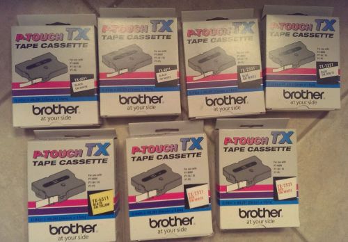Brother p-touch tape cassette laminated tape lot NIB make offer!!!!!!!!!!!!!!!!!