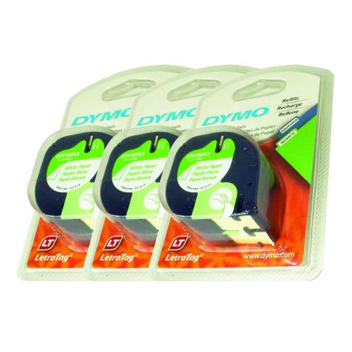 6PK Sealed Dymo Letra Tag PAPER Label Refill Tapes fits ALL LetraTag LabelMakers