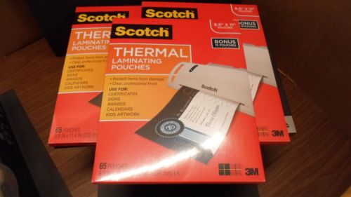 Scotch Thermal Laminating Pouches 8.9 x 11.4 Inches 3 mil, 50 100 195 Total New
