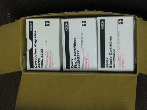 A lot of 3 boxes of XEROX 5320 5322 STAPLES  Reorder 8R3887