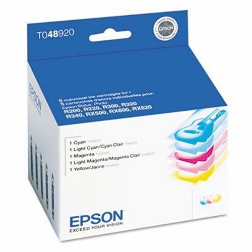 Epson T048920 Ink, 430 Page-Yield, 5/Pack, Assorted (EPST048920)
