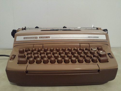 Smith Corona Electric Typewriter Coronet Super 12 (6LEF) with Case and WORKING!