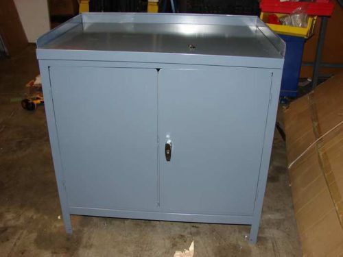 Edsal work table cabinet 59243 2 door with shelf and lock for sale