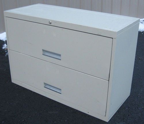 Lateral File Two Drawer Filing Cabinet w/ lots of Folders 9 x 14-1/2