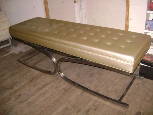 Tufted upholstered 6 foot long bench seat metal frame  furniture for sale