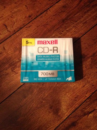 New CD-R Maxell 5-Pack 48X/700 Mb/80 Min