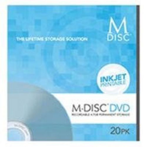 Millenniata m-disc 4x archival dvd inkjet printable media 20 pack (mdij020p) for sale