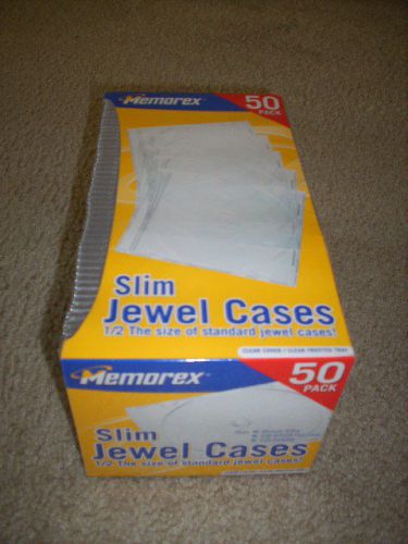 New Memorex 50-pack Slim CD/DVD Jewel Cases (5mm) Clear