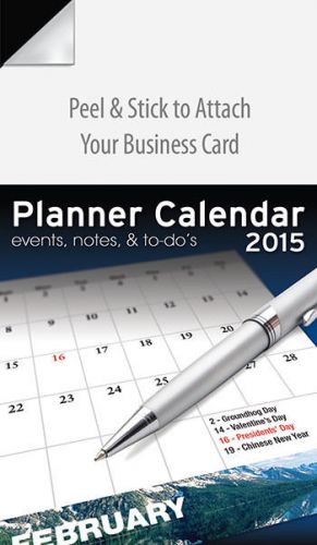 2015 Magnetic Calendar marketing mailer, personalize w/ Business Card - 100 pack