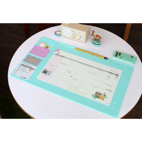 2015 desk mat scheduler l size _ mint / month planner scheduler for sale