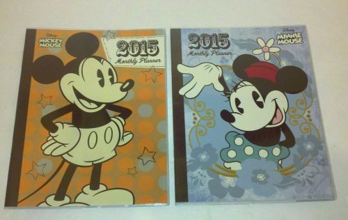 Mickey Minnie Mouse 2015 Monthly Planner Desk Appointment Books Set BRAND NEW