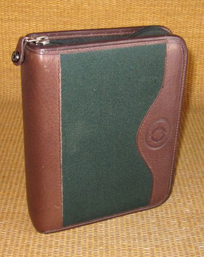 Compact 1.25&#034; rings | brown leather &amp; greenline franklin covey planner/binder for sale