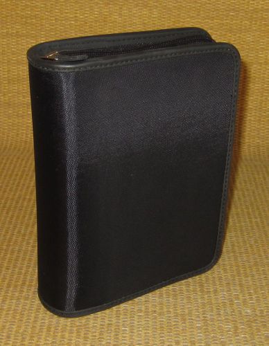 Compact 1.5&#034; Rings | *NEW* Black DURABLE FRANKLIN COVEY Zip Planner/Binder Woven