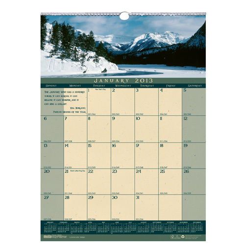 House of doolittle landscapes wirebound monthly wall calendar, 12&#034; x 16 1/2&#034; for sale