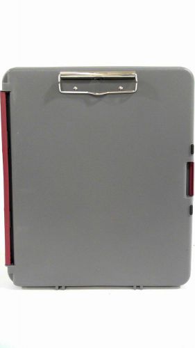 Office Depot Side Opening Storage Clipboard 3-Ring Paper Holder Gray CHOP 38ZRz6