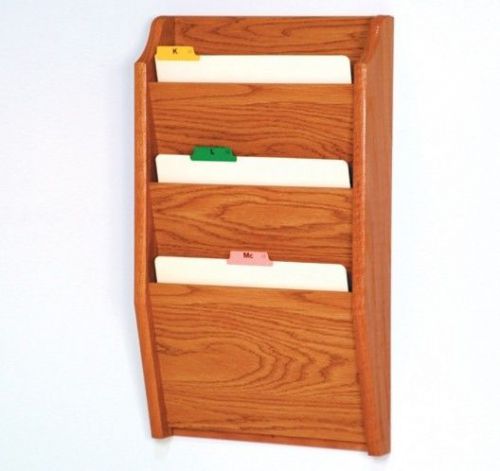 Wooden mallet three pocket chart holder medium oak for sale