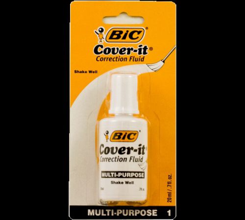 Bic 20ml / 0.7 fl. oz. wite-out cover it correction fluid white out for sale