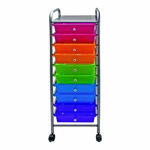10-Drawers Files Document Storage Rolling Cart Organizer Home Office XMAS GIFT