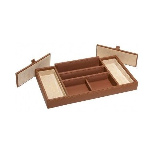 Royce Leather Men&#039;s Leather Valet Tray - Tan Business Accessories NEW
