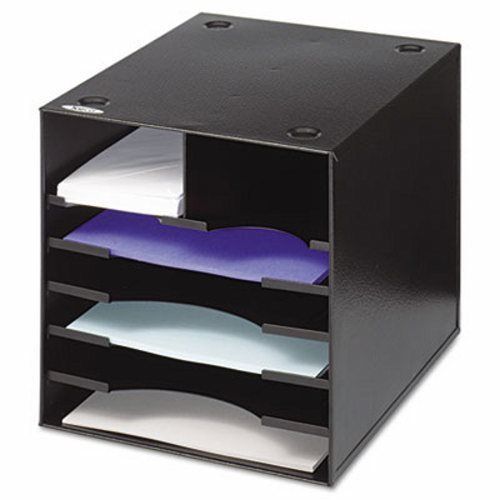 Safco Steel Desktop Sorter, 7 Compartments, 12 x 12 x 11, Black (SAF3111BL)