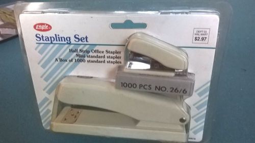 Vintage eagle stapling set nos - 2 staplers and box staples for sale