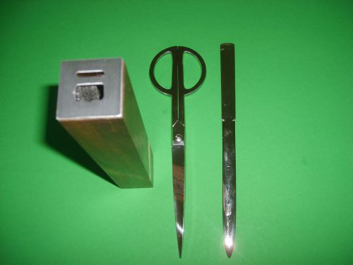 Duk-It Mint N O Desk set Precision Scissors,Letter Opener&amp;display box Very rare