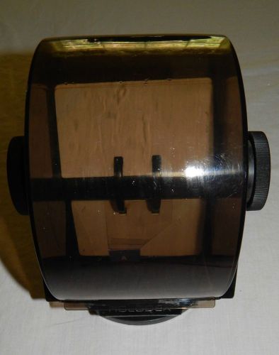 Large Jumbo VTG Rolodex SW-35 Wood Grain Swivel Rotary Card Holder Free Ship