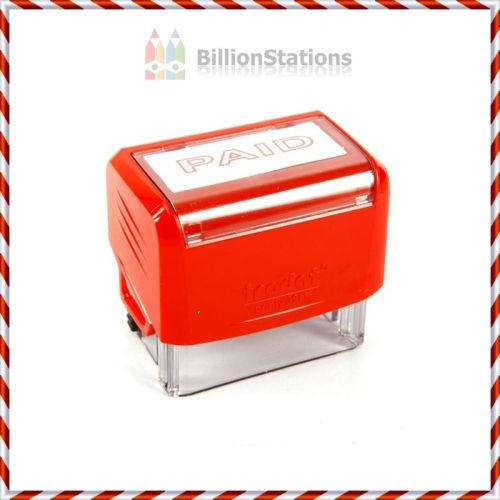 TRODAT RUBBER STAMP SELF-INKING &#034;PAID&#034; - RED INK