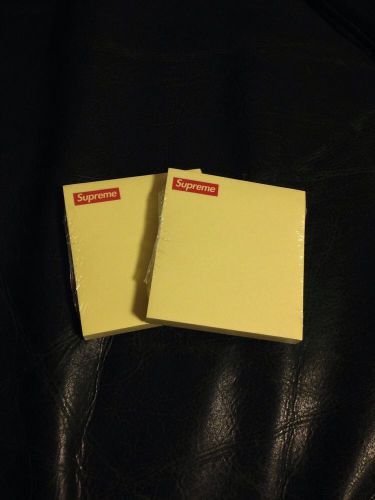 Supreme Box Logo Post-it Post It Notes 2-Pack Yellow Rare Exclusive Fw14
