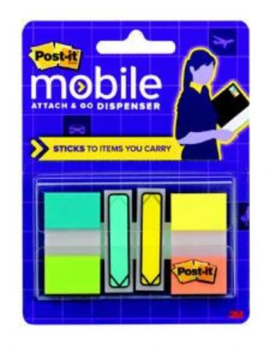 Post-it Mobile Attach &amp; Go Standard and Arrows Flags Dispenser