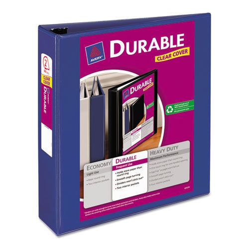 Durable view binder with slant rings, 2&#034; capacity, blue for sale