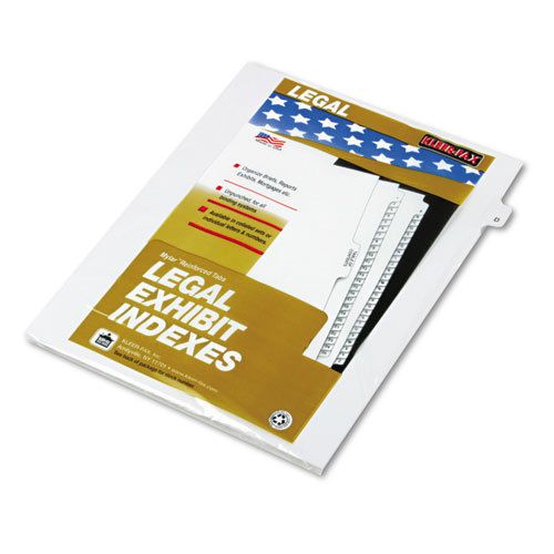 80000 series legal exhibit index dividers, side tab, &#034;d&#034;, white, 25/pack for sale