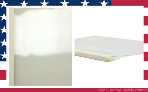 45x 1/4&#034; Clear PVC Ivory Linen Finish Thermal Binding Utility Covers
